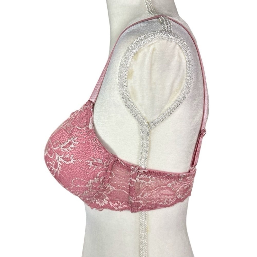 🌸Prima Valentina Pink Lace Push Up Bra- Size 36C RN#147132 - Picture 5 of 9